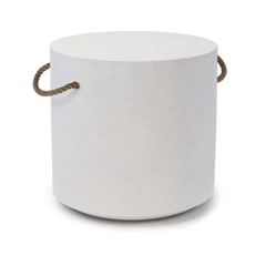Aegean Round Side Table - White - Our Boat House