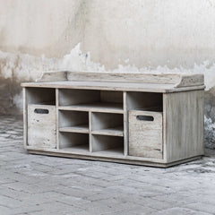 Aiden Whitewash Bench - Our Boat House