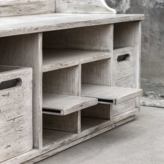 Aiden Whitewash Bench - Our Boat House