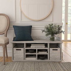 Aiden Whitewash Bench - Our Boat House