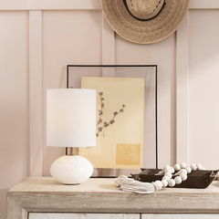 Alabaster Mini Orb Lamp - Our Boat House