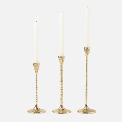 Alina Gold Candle Holders - Set of Three - Our Boat House