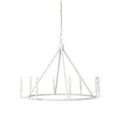 Aloni White Gesso Candelabra Chandelier - Our Boat House