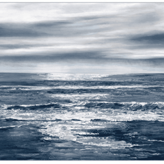 An Early Evening Ocean - Framed Canvas - Our Boat House