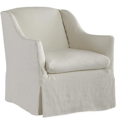 Annapolis Slipcovered Chair Swivel - Our Boat House
