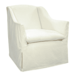 Annapolis Slipcovered Chair Swivel - Our Boat House