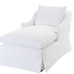 Annapolis Slipcovered Chaise Lounge - Our Boat House