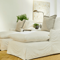 Annapolis Slipcovered Chaise Lounge - Our Boat House