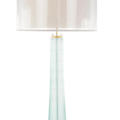 Aqua Chiseled Glass Table Lamp - Our Boat House