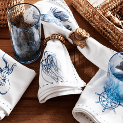 Ariel Sea Life Dinner Napkin - Set of Four - Our Boat House