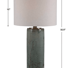 Arman Aqua Crackle Table Lamp - Our Boat House