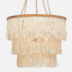 Arricka Abaca Rope Chandelier - Two Finishes - Our Boat House