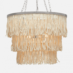 Arricka Abaca Rope Chandelier - Two Finishes - Our Boat House
