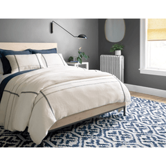 Atherton Navy Duvet Cover - Our Boat House