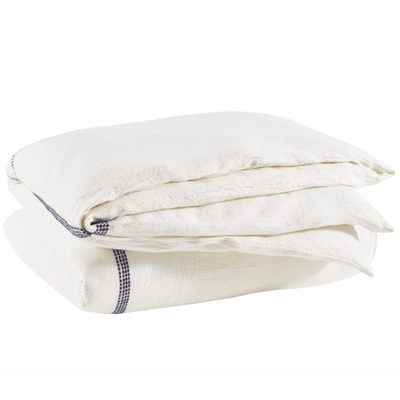 Atherton Navy Duvet Cover - Our Boat House