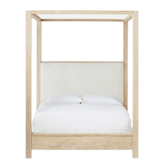 Augustine Beach House Canopy Bed - Bleached White - Our Boat House