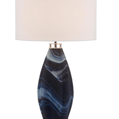 Aurora Navy Swirl Table Lamp - Our Boat House