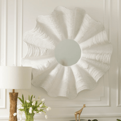 Ava White Round Mirror - Our Boat House