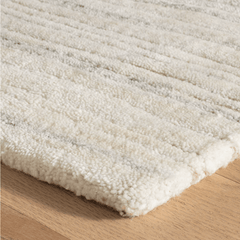 Avery Oatmeal Tufted Wool Rug - Our Boat House