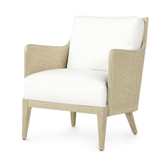 Avon Lounge Chair - Cerused White - Our Boat House