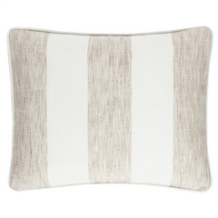 Awning Stripe Indoor/Outdoor Decorative Pillow - Natural - Our Boat House
