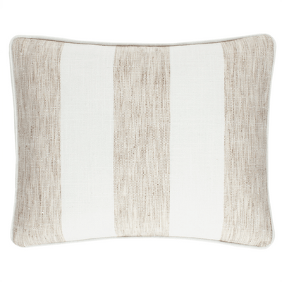 Awning Stripe Indoor/Outdoor Decorative Pillow - Natural - Our Boat House