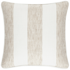 Awning Stripe Indoor/Outdoor Decorative Pillow - Natural - Our Boat House