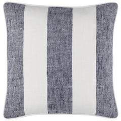 Awning Stripe Indoor/Outdoor Decorative Pillow - Navy - Our Boat House
