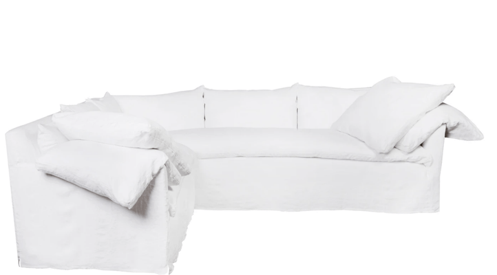 Bali Slipcovered 114in x 114in Two - Arm Sectional - Our Boat House
