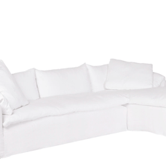 Bali Slipcovered Sectional 139in x 68in w/ RAF Chaise Lounge - Our Boat House