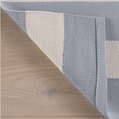 Banks Stripe Handwoven Indoor/Outdoor Rug - Swedish Blue - Our Boat House
