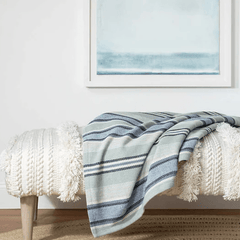 Barbados Woven Cotton Throw - Our Boat House