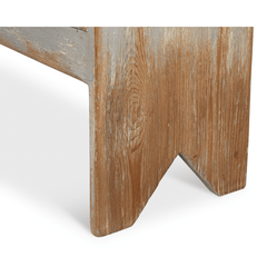 Beach House Grey Wash Entry Bench - Our Boat House