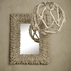 Beached Whitewash Rectangular Mirror - Our Boat House