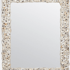 Bedford Rectangular Oyster Shell Mirror - Three Sizes - Our Boat House