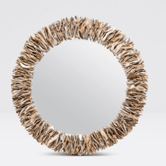 Bedford Round Oyster Shell Mirror - Our Boat House