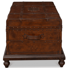 Berenger Leather Trunk Coffee Table - Our Boat House