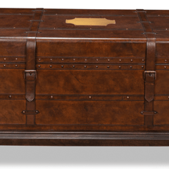 Berenger Leather Trunk Coffee Table - Our Boat House