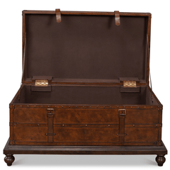 Berenger Leather Trunk Coffee Table - Our Boat House