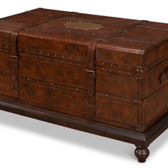 Berenger Leather Trunk Coffee Table - Our Boat House