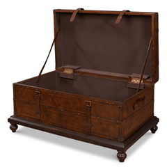 Berenger Leather Trunk Coffee Table - Our Boat House