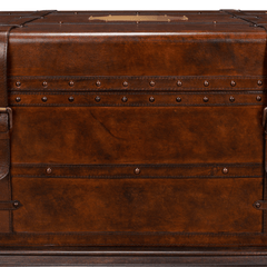 Berenger Leather Trunk Coffee Table - Our Boat House