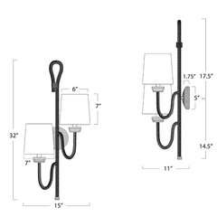 Bimini Sconce Double - Our Boat House
