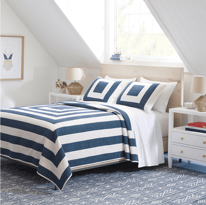 Birch Point Navy Quilt - Our Boat House