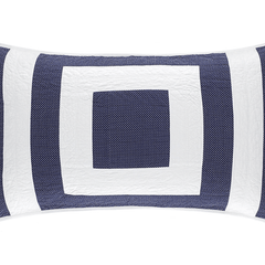 Birch Point Navy Quilted Sham - Our Boat House