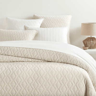 Birdie Natural Quilted Sham - Our Boat House