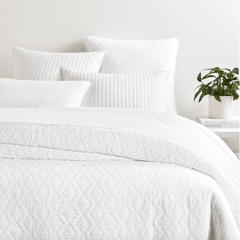 Birdie White Quilted Coverlet - Our Boat House