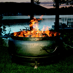 Blackstone Rustic Round Copper Fire Pit Cauldron - Our Boat House