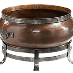 Blackstone Rustic Round Copper Fire Pit Cauldron - Our Boat House
