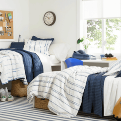 Blue Awning Stripe - Machine Washable Rug - Our Boat House
